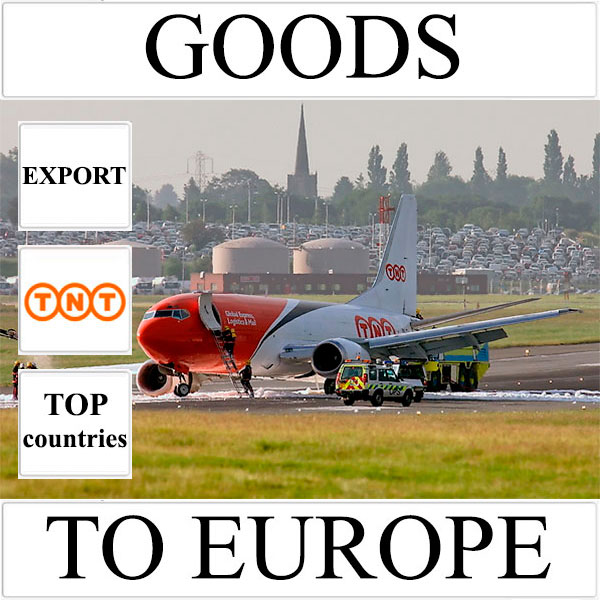 Delivery of goods up to 1 kg to Europe from Ukraine (top countries) by TNT